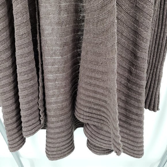 *Repair* Free People Oversized Ribbed Knit Open Cardigan S Blackberry Heather - Picture 8 of 16